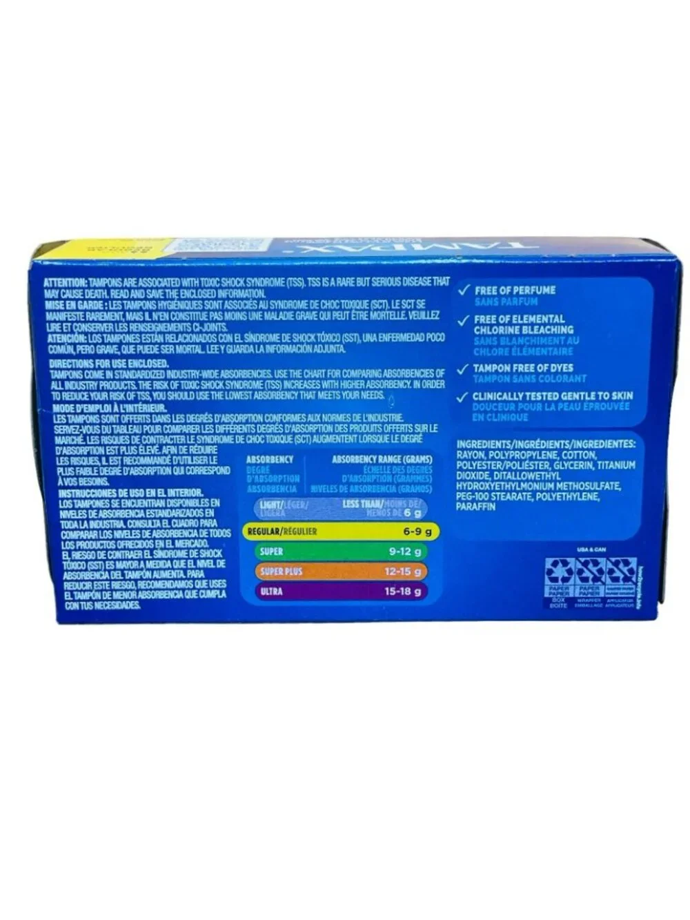 Tampax regular tampons